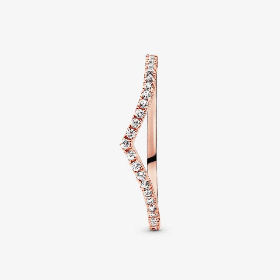 Joyer A Pandora  | Anillo Pandora Deseo Cl Sico Resplandeciente Chapado En Oro Rosa