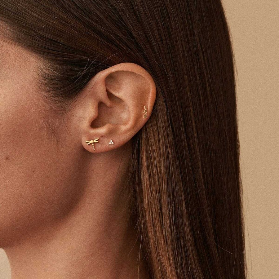 Joyer A Agatha Paris  | Piercing Mini Triostar De Agatha Paris – Dorado