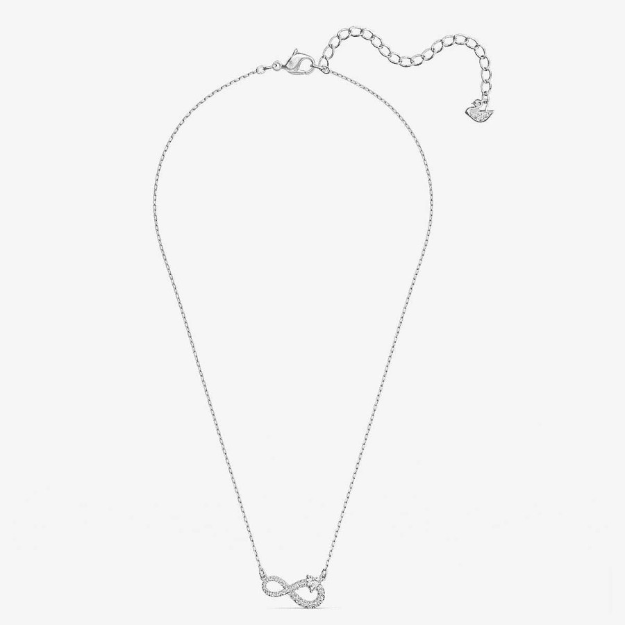 Joyer A Swarovski  | Collar Swarovski Infinity Ba Ado En Rodio