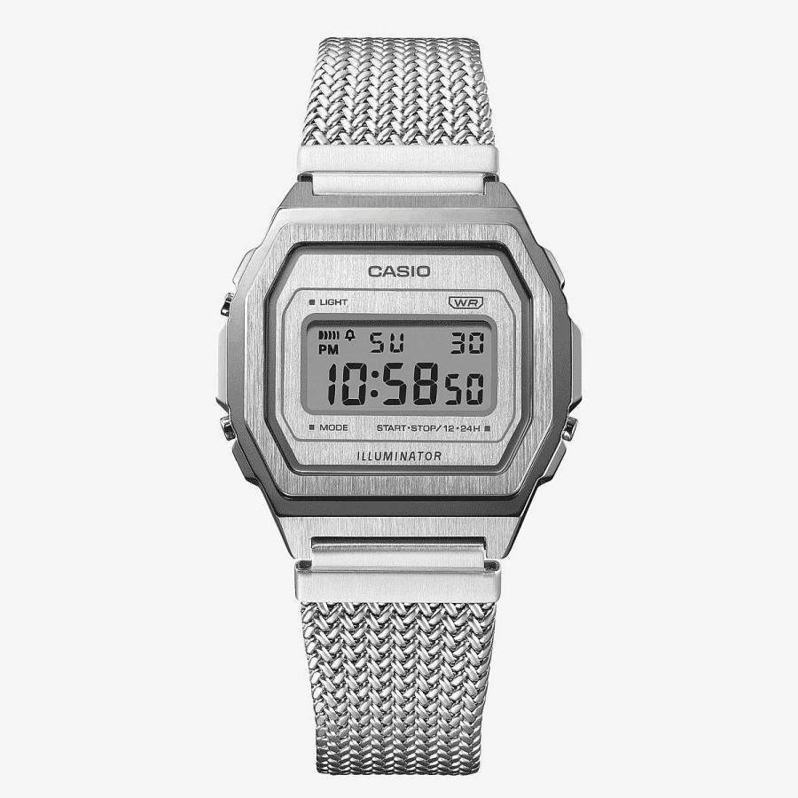 Relojes Casio  | Reloj Casio Vintage Premium Acero Esfera Plateada