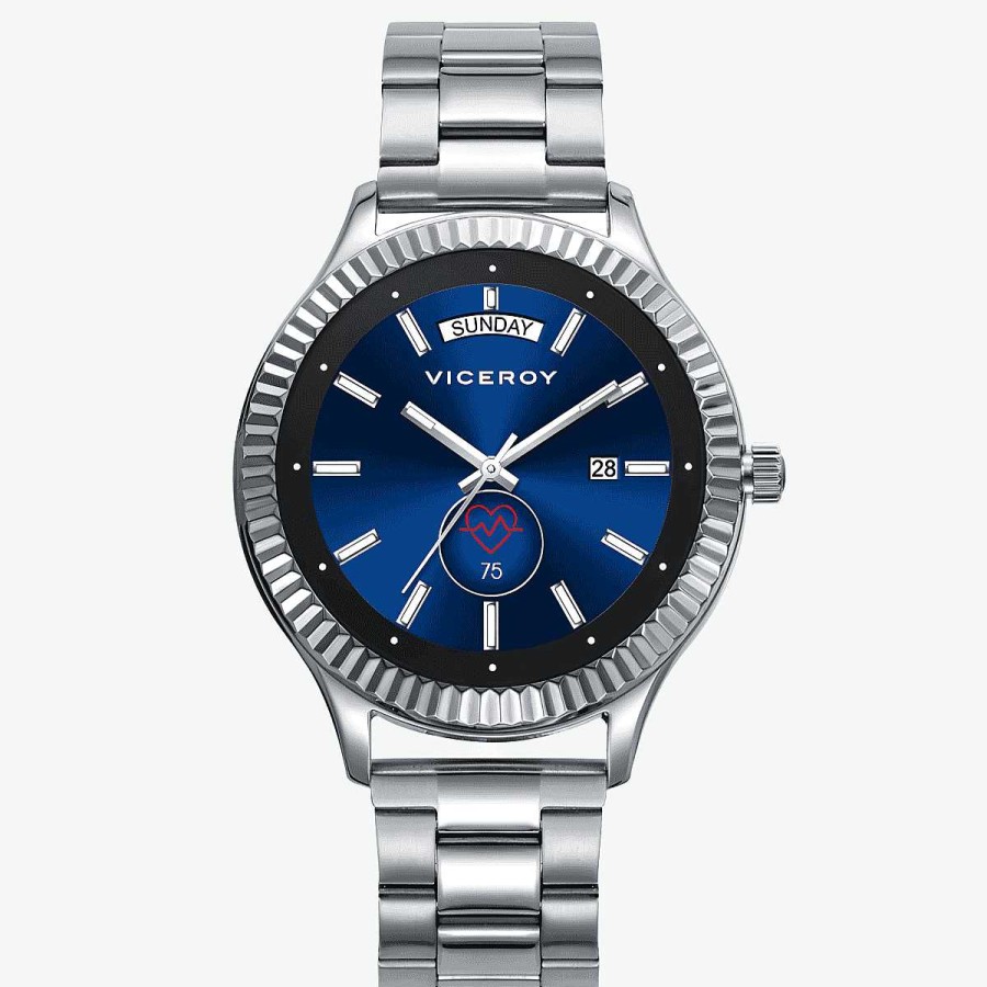 Relojes Viceroy  | Reloj Viceroy Smartwatch Smartpro, Doble Brazalete Silicona Y Acero Plateado
