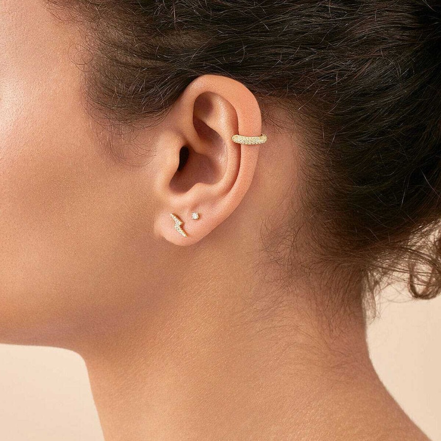 Joyer A Agatha Paris  | Piercing Mini Eclair De Agatha Paris – Cristal / Dorado