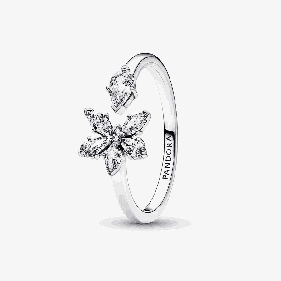 Joyer A Pandora  | Anillo Pandora Abierto Herbario Brillante