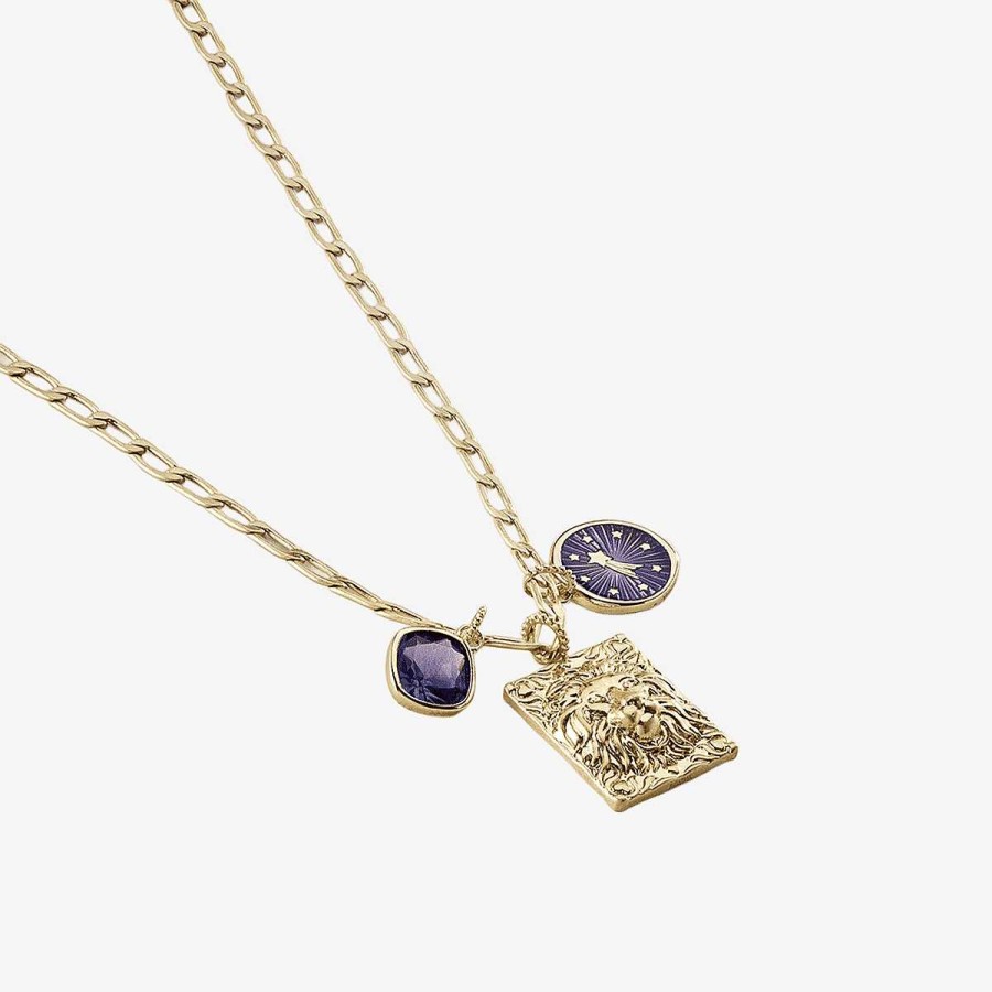 Joyer A Agatha Paris  | Colgante Amuleto De Luz De Agatha Paris – Azul / Oro
