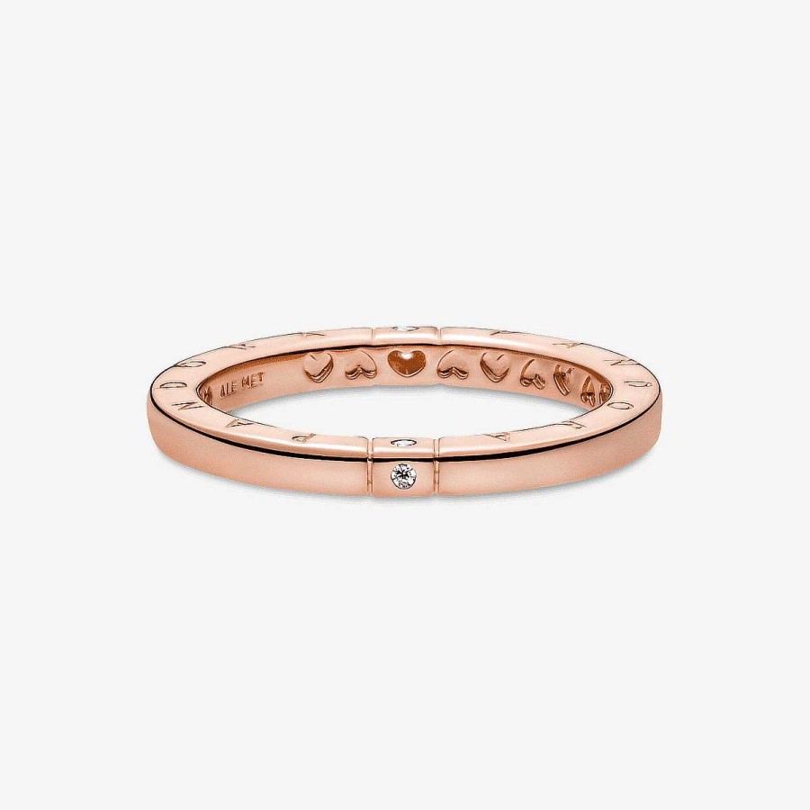 Joyer A Pandora  | Anillo Pandora Logotipo Y Corazones