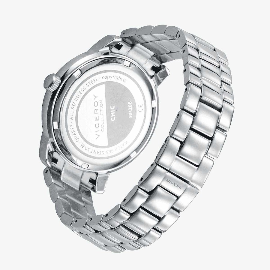 Relojes Viceroy  | Reloj Viceroy Chic Roc O Osorno, Brazalete Acero Plateado, Esfera Lila