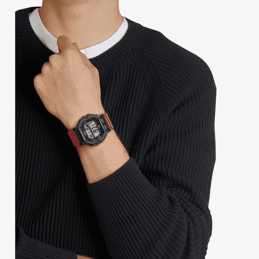Relojes Casio  | Reloj Casio Collection Pl Stico Rojo Caja Rectangular Negra