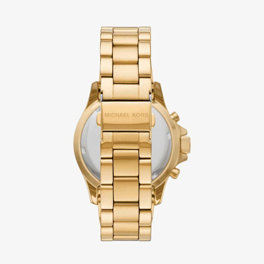 Relojes Michael Kors  | Reloj Michael Kors Everest Oversize Dorado Con Incrustaciones