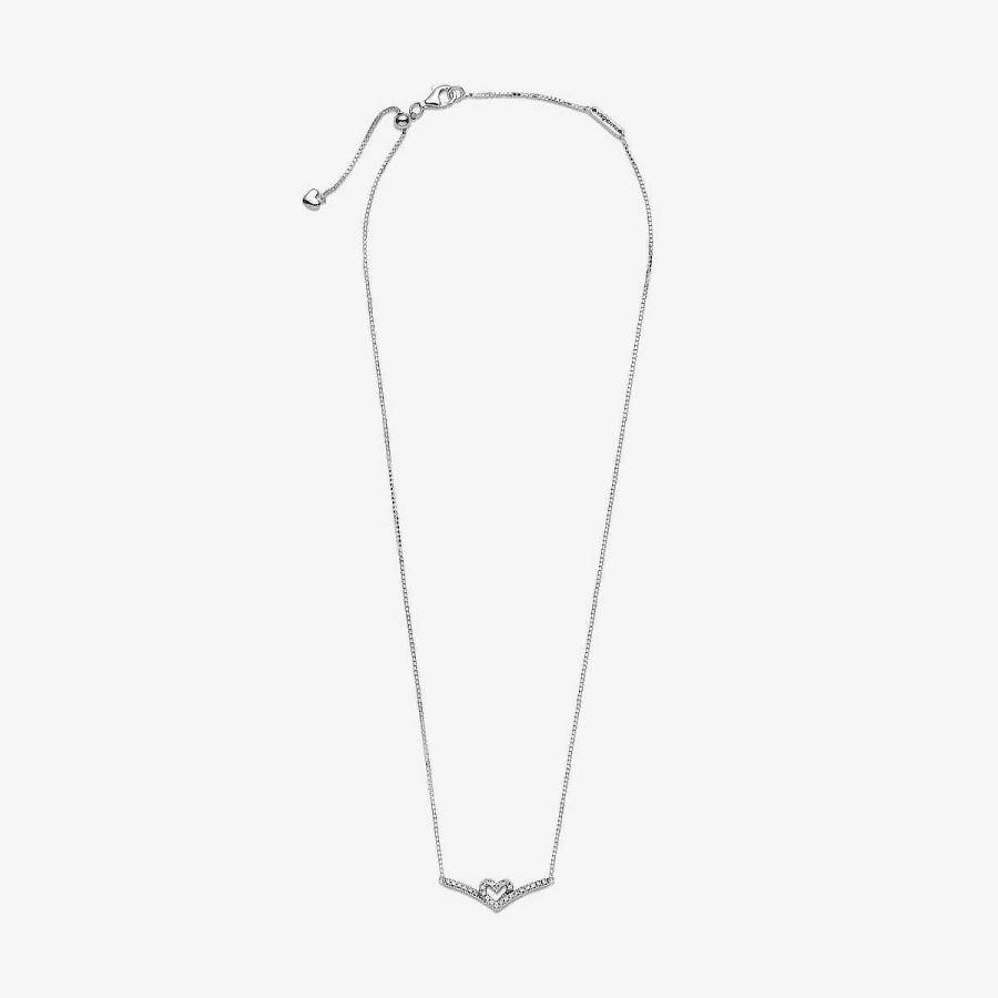 Joyer A Pandora  | Collar Pandora Coraz N Espumoso Brillante