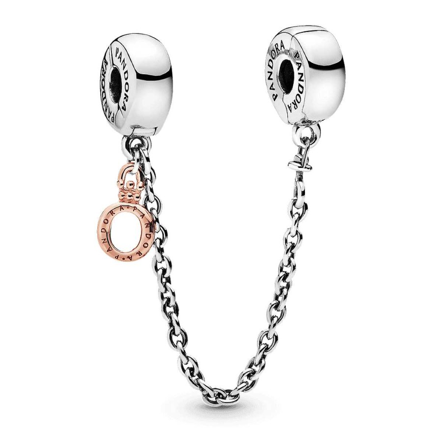 Joyer A Pandora  | Charm Cadena De Seguridad Corona Pandora O Colgante