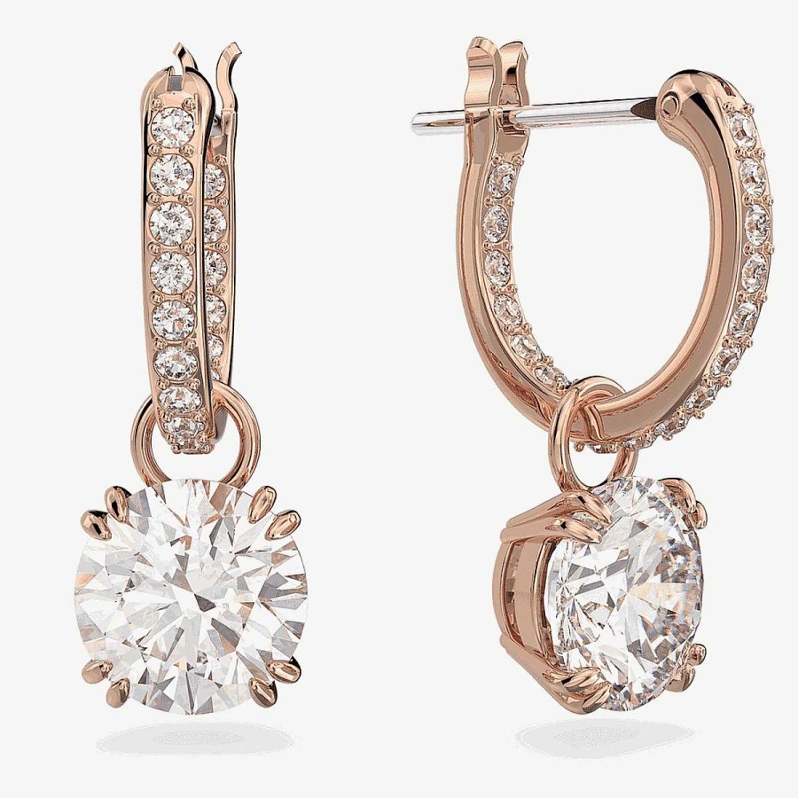 Joyer A Swarovski  | Pendientes Constella Swarovski Chapados En Oro Rosa