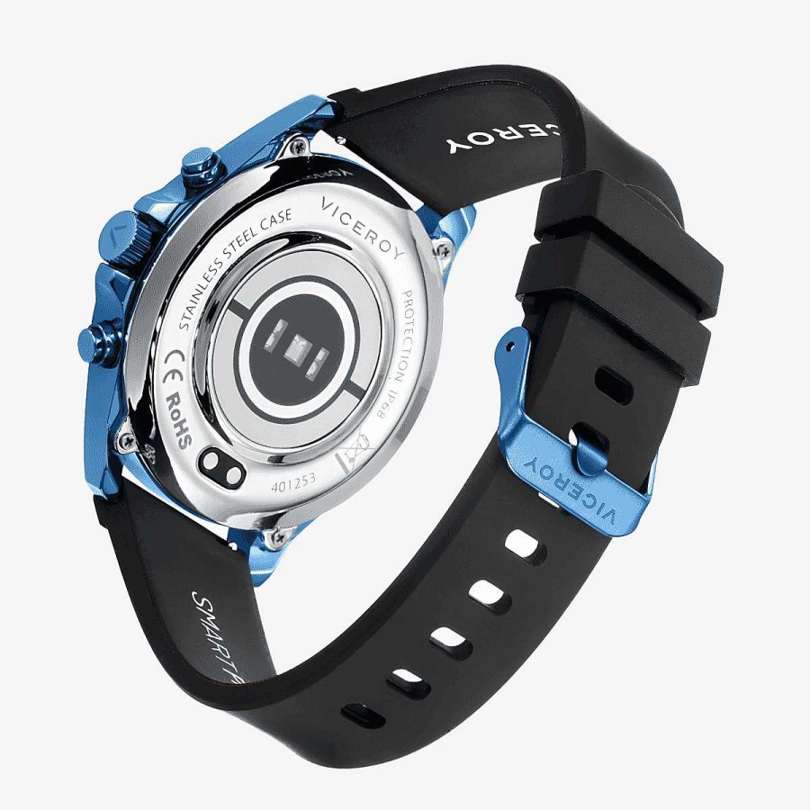 Relojes Viceroy  | Reloj Viceroy Smartwatch Smartpro, Dobre Brazalete Silicona Y Malla Acero Azul