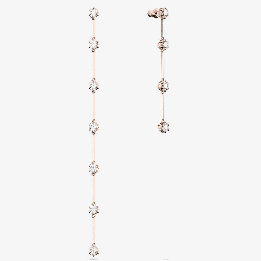 Joyer A Swarovski  | Pendientes Constella Asim Tricos Swarovski Chapados En Oro Rosa