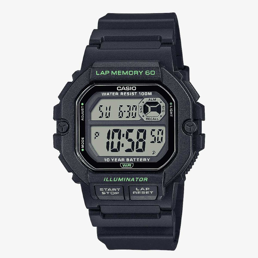 Relojes Casio  | Reloj Casio Collection Pl Stico Negro Caja Rectangular Negra