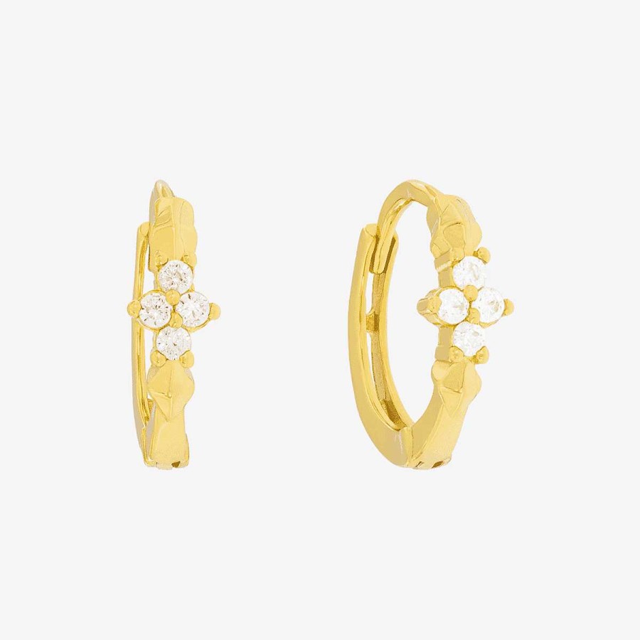 Joyer A B&U  | Aros De Plata Amber, Chapados En Oro