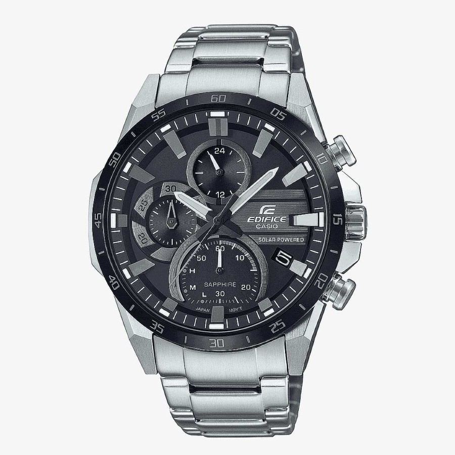 Relojes Casio  | Reloj Casio Edifice Acero Plateado Esfera Gris Bisel Gris