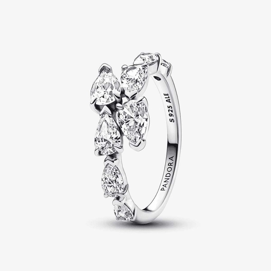 Joyer A Pandora  | Anillo Pandora Banda Brillante Superpuesta