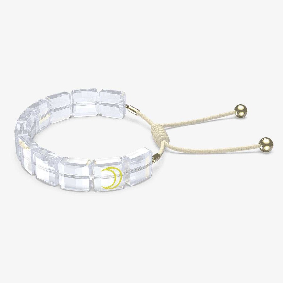Joyer A Swarovski  | Pulsera Letra Swarovski Transparente Luna