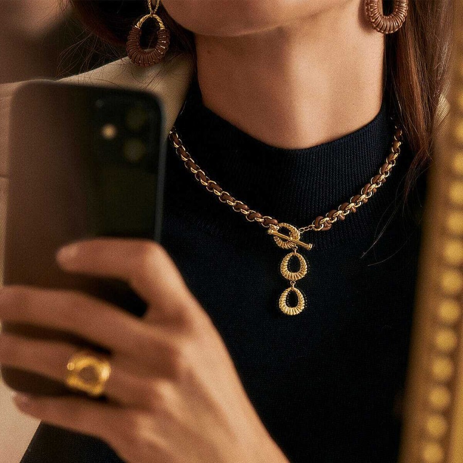 Joyer A Agatha Paris  | Collar Midi Twiggy De Agatha Paris – Oro / Camello