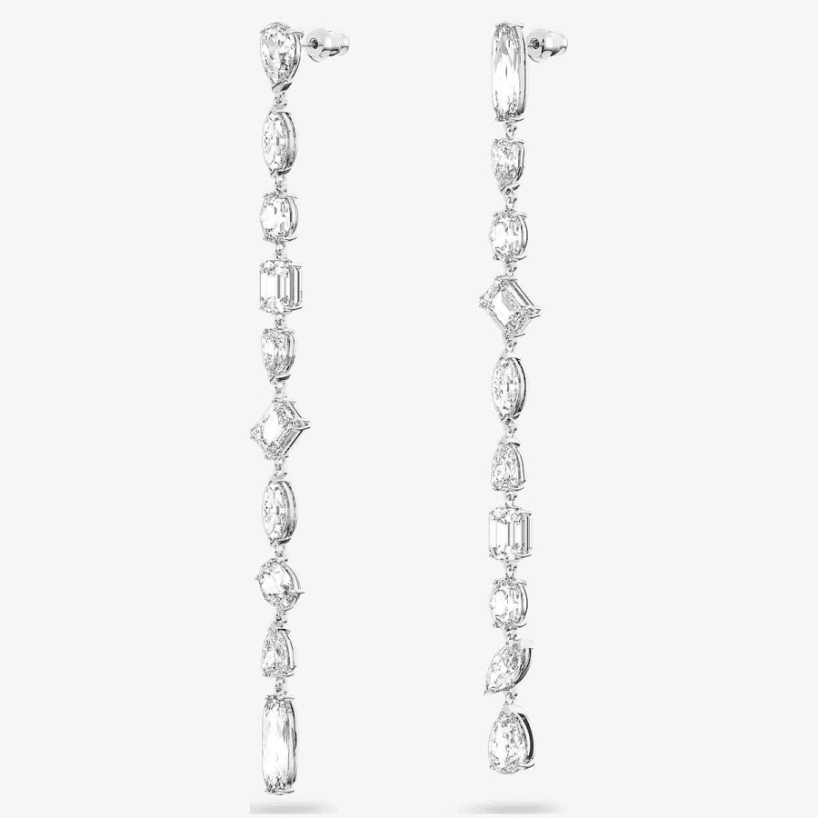 Joyer A Swarovski  | Pendientes Gema Swarovski Ba Ados En Rodio