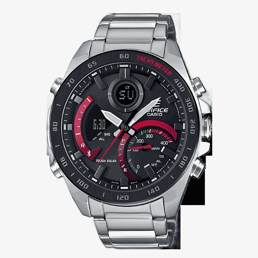 Relojes Casio  | Reloj Casio Edifice Smartphone Acero Esfera Bicolor Roja
