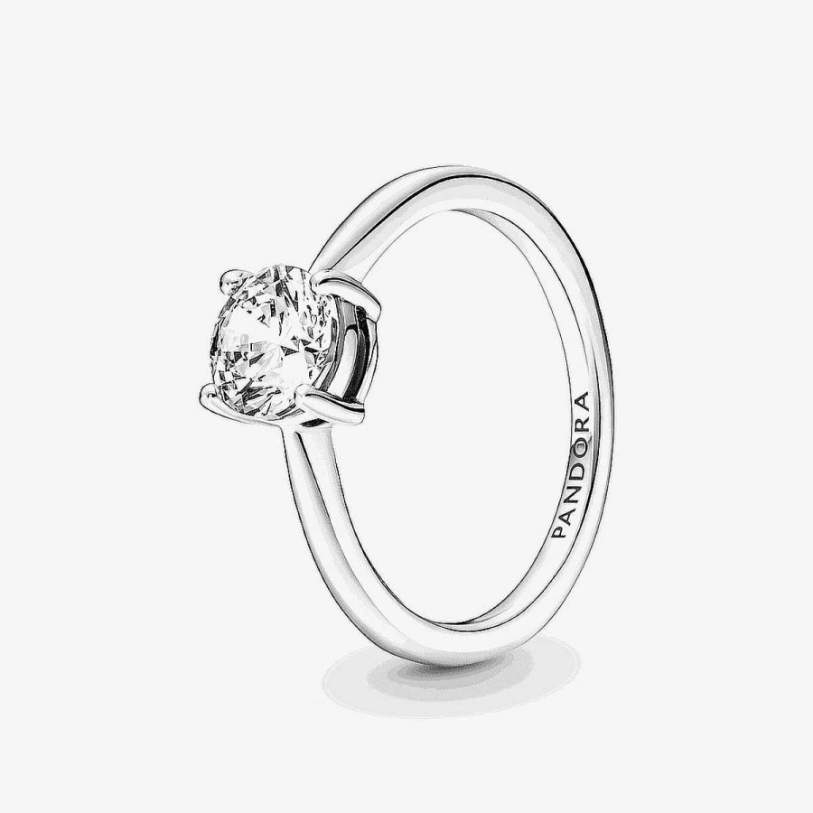 Joyer A Pandora  | Anillo Pandora Solitario Brillante