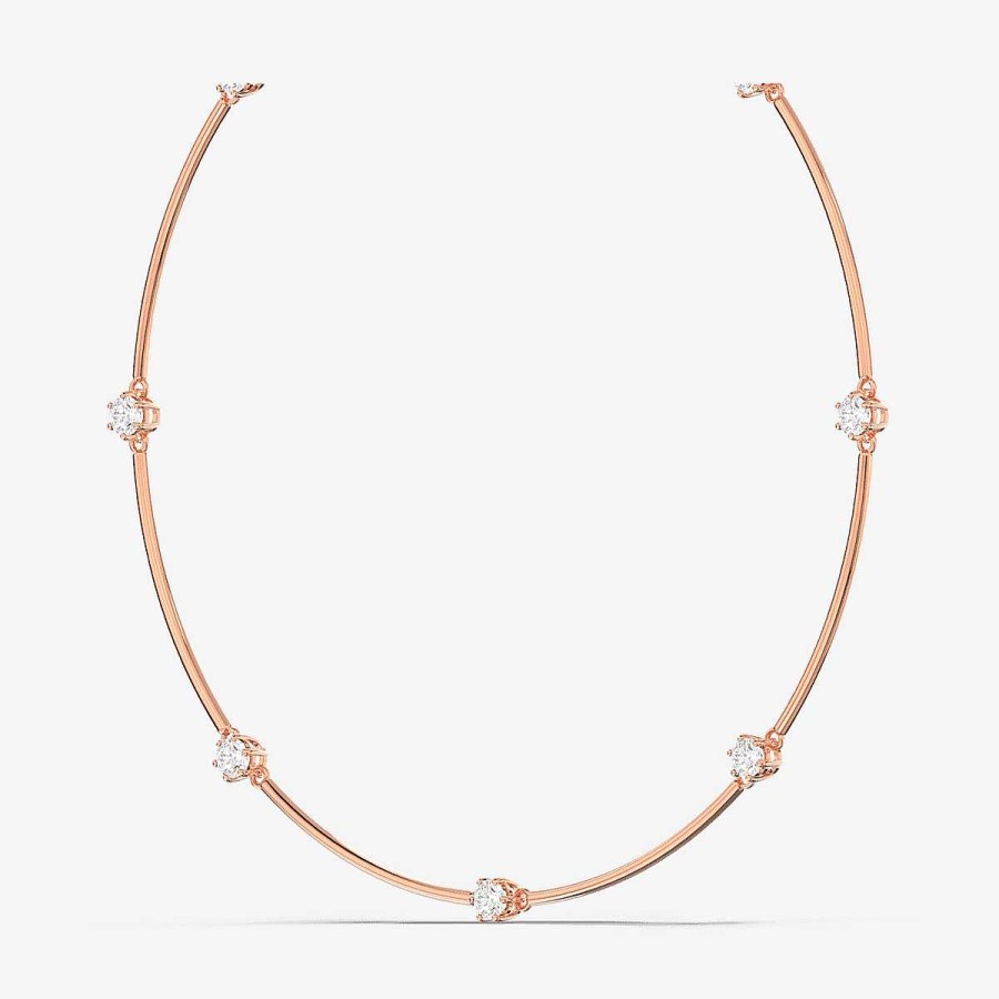 Joyer A Swarovski  | Collar Constella Swarovski Chapado En Oro Rosa