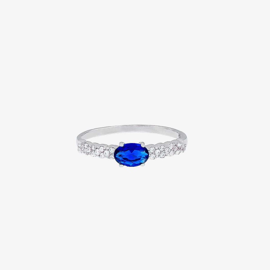 Joyer A B&U  | Anillo De Plata Blueberry Oval