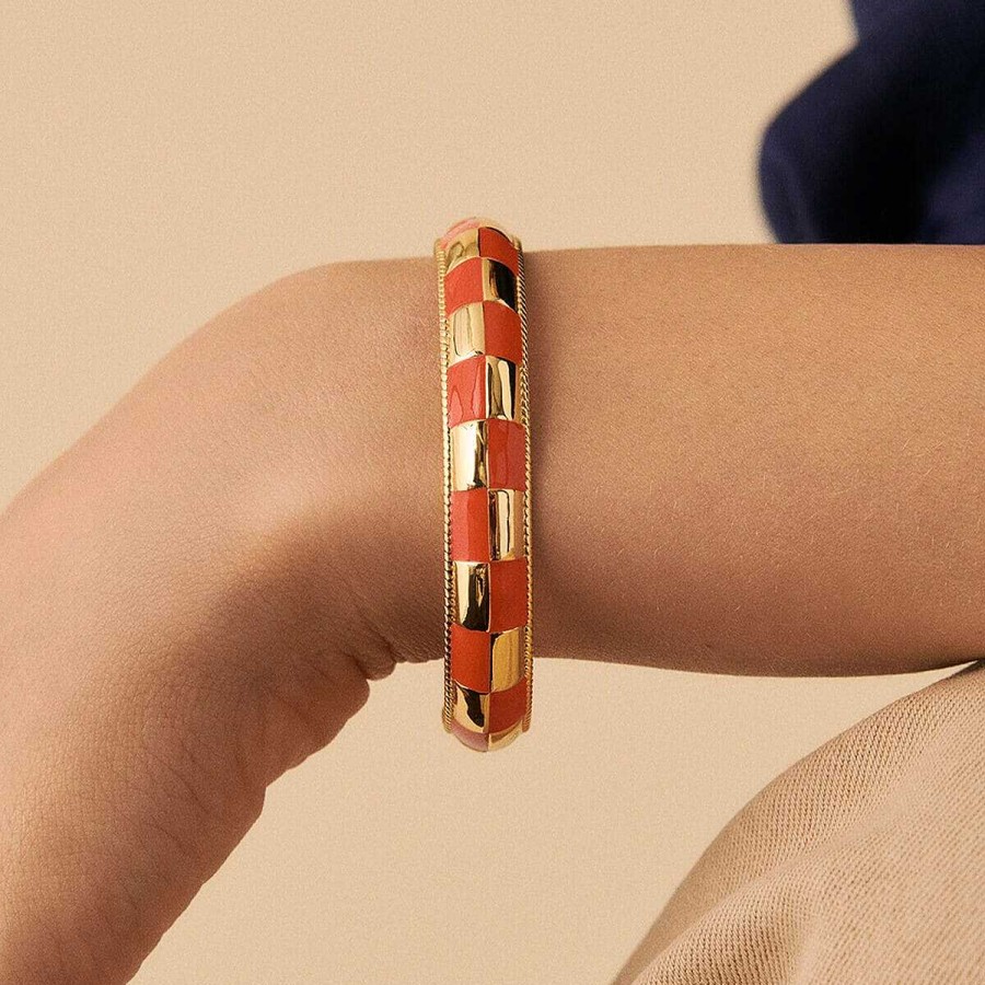 Joyer A Agatha Paris  | Pulsera R Gida Brigitte De Agatha Paris – Naranja / Oro