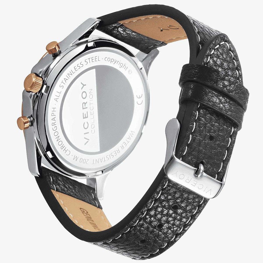 Relojes Viceroy  | Reloj Viceroy Dress, Brazalete Piel Negro, Esfera Rosa