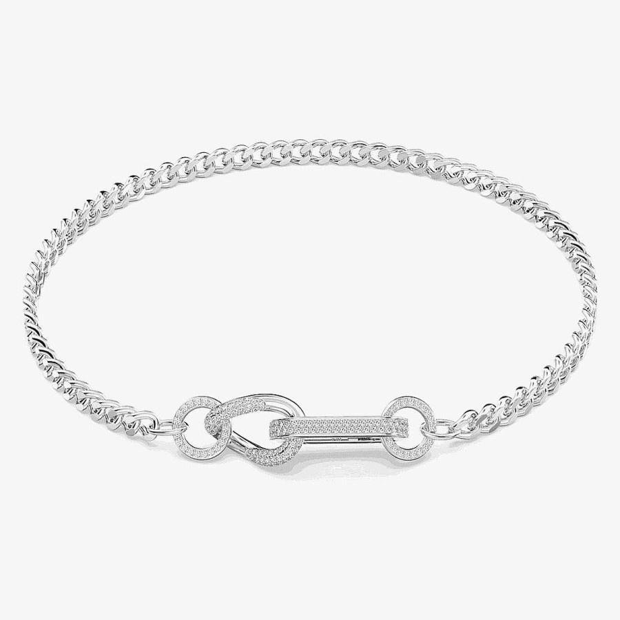 Joyer A Swarovski  | Collar Dextera Swarovski Con Cierre De Dise O Ba Ado En Rodio
