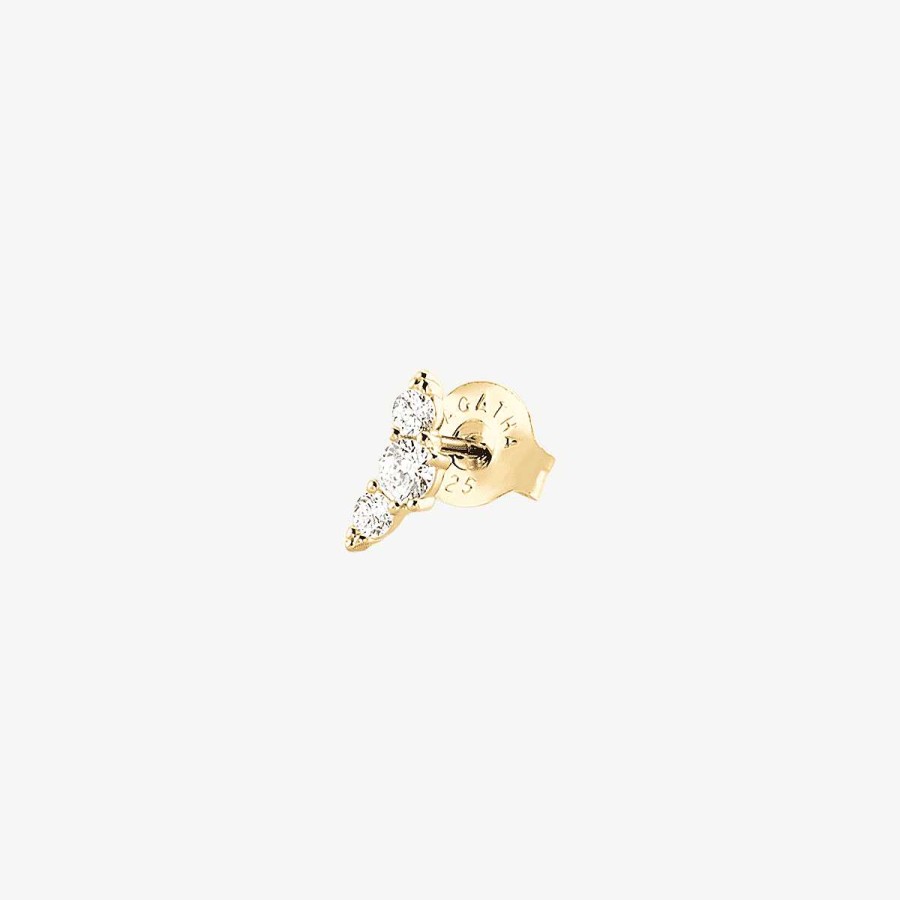 Joyer A Agatha Paris  | Piercing Mini Croissan De Agatha Paris – Cristal / Dorado