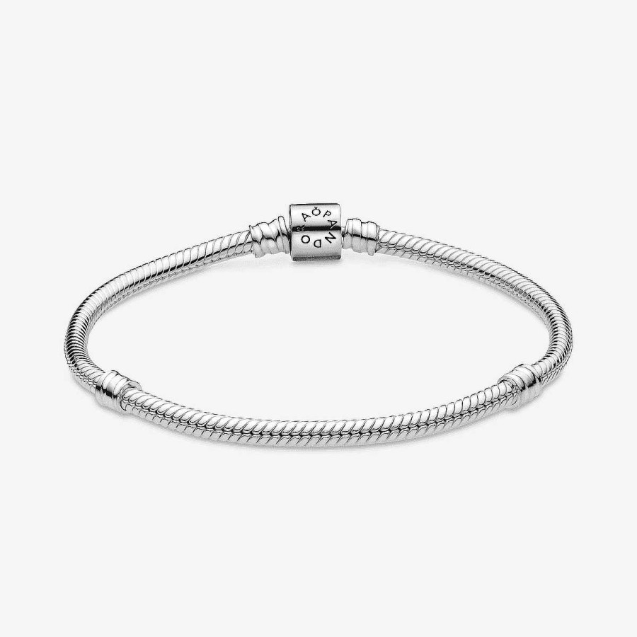 Joyer A Pandora  | Pulsera Pandora Moments Cadena De Serpiente Con Cierre De Barril