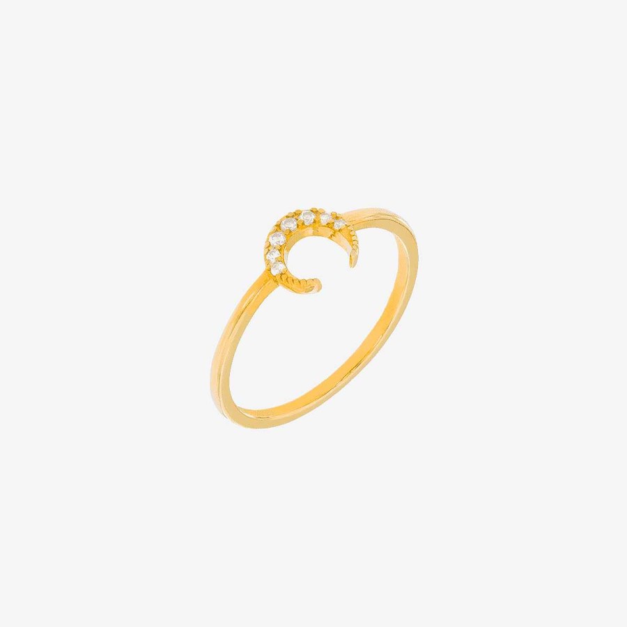 Joyer A B&U  | Anillo De Plata Ba O Oro Lunula
