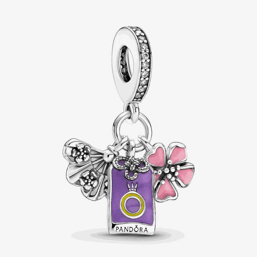 Joyer A Pandora  | Charm Colgante Pandora Cerezo, Amuleto Y Abanico Japoneses