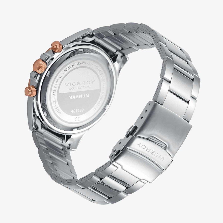 Relojes Viceroy  | Reloj Viceroy Magnum, Brazalete Acero Plateado, Esfera Bicolor
