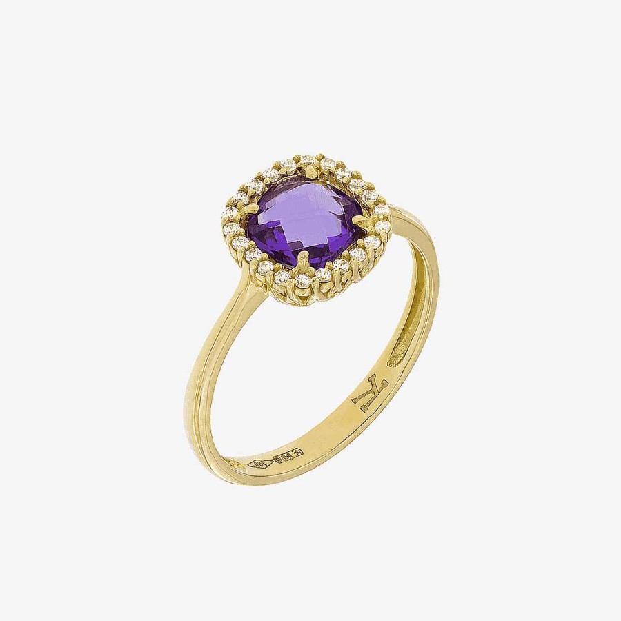 Joyer A Castejón  | Anillo Cuadrado Amatista