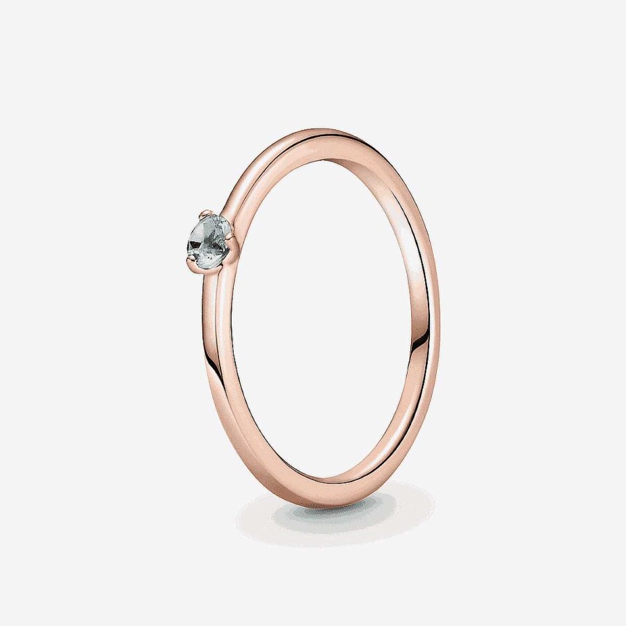 Joyer A Pandora  | Anillo Pandora Solitario Azul Claro