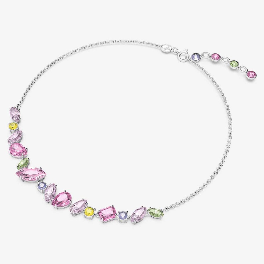 Joyer A Swarovski  | Collar Gema. Tallas Mixtas, Multicolor, Ba O De Rodio Swarovski