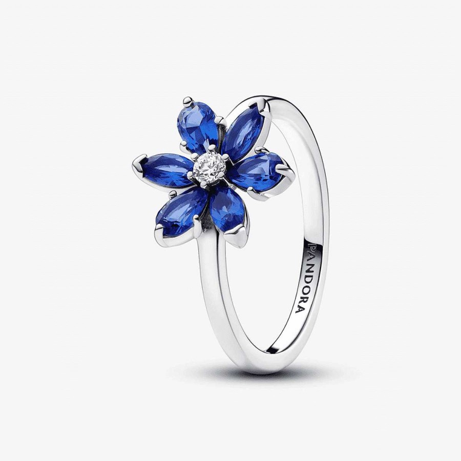 Joyer A Pandora  | Anillo Pandora Herbario Brillante Azul
