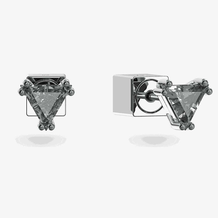 Joyer A Swarovski  | Pendientes De Bot N Stilla Swarovski Chapados En Rutenio