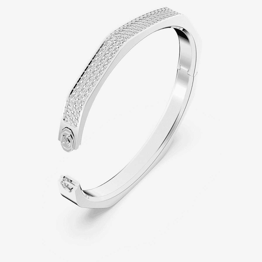 Joyer A Swarovski  | Brazalete Dextera Swarovski Ba Ado En Rodio