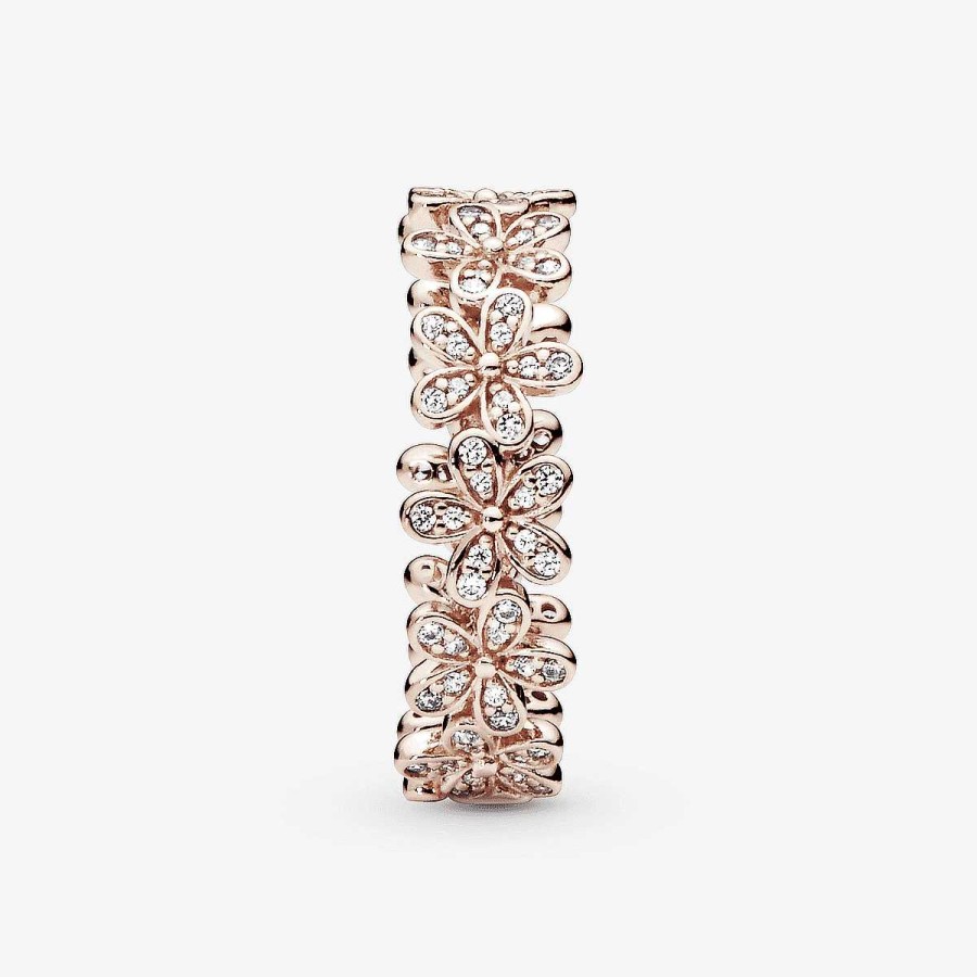 Joyer A Pandora  | Anillo Pandora Banda De Margaritas Brillantes