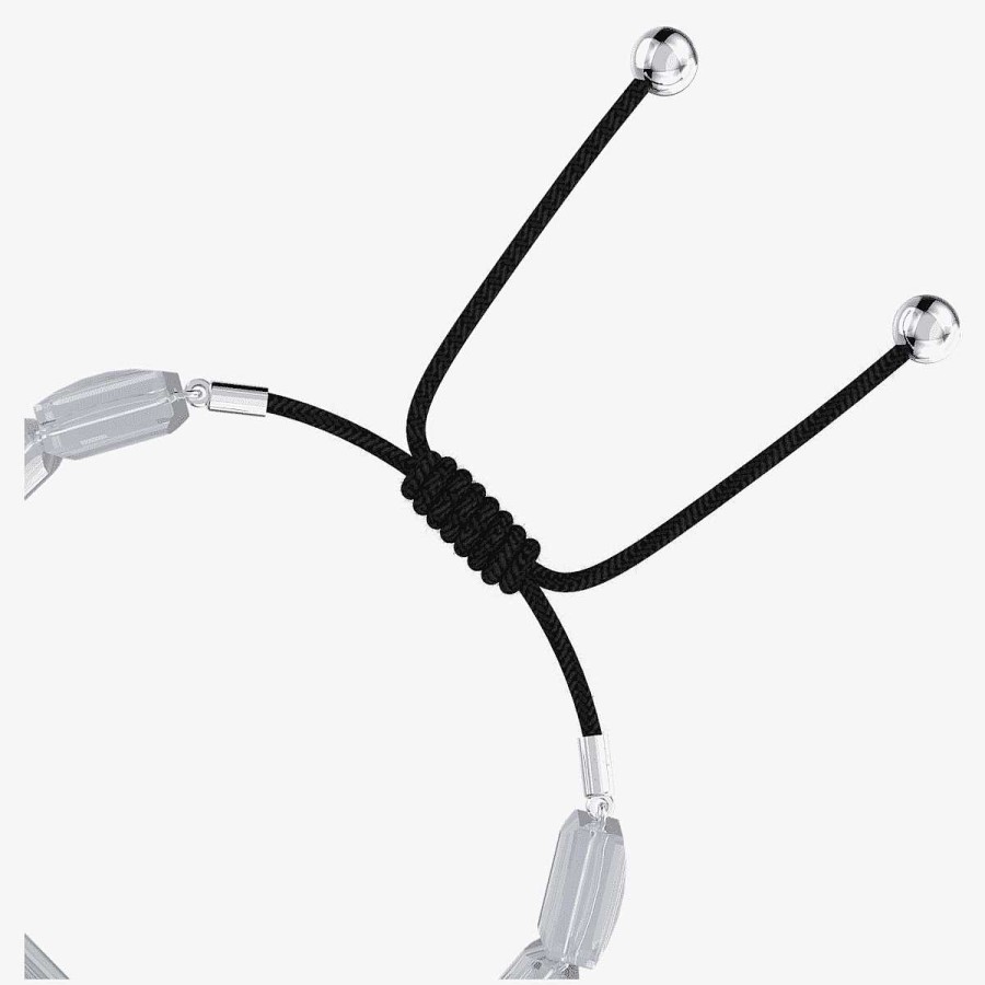 Joyer A Swarovski  | Pulsera Letra Swarovski Transparente Yin Yang