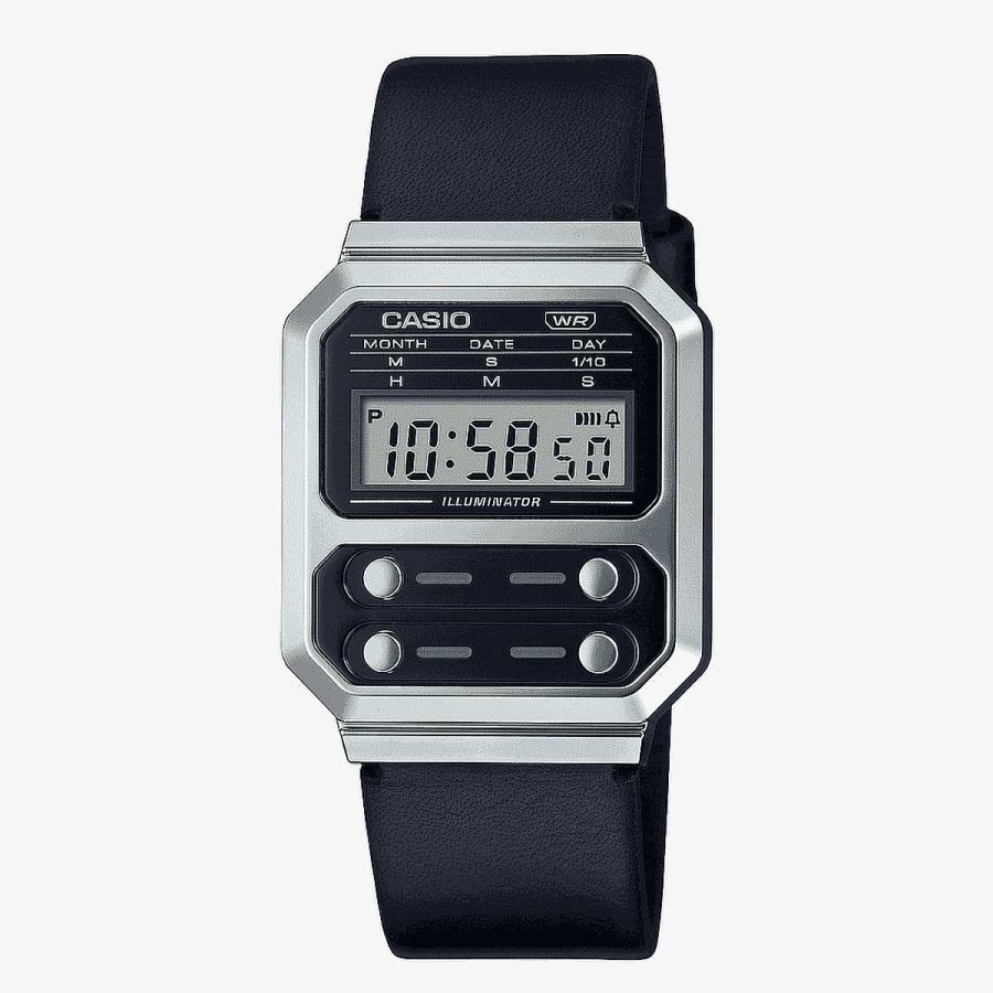 Relojes Casio  | Reloj Casio Vintage Edgy Collection Brazalete Piel Negra