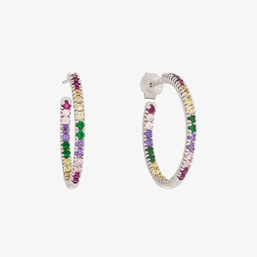 Joyer A B&U  | Aros De Plata Flash Color