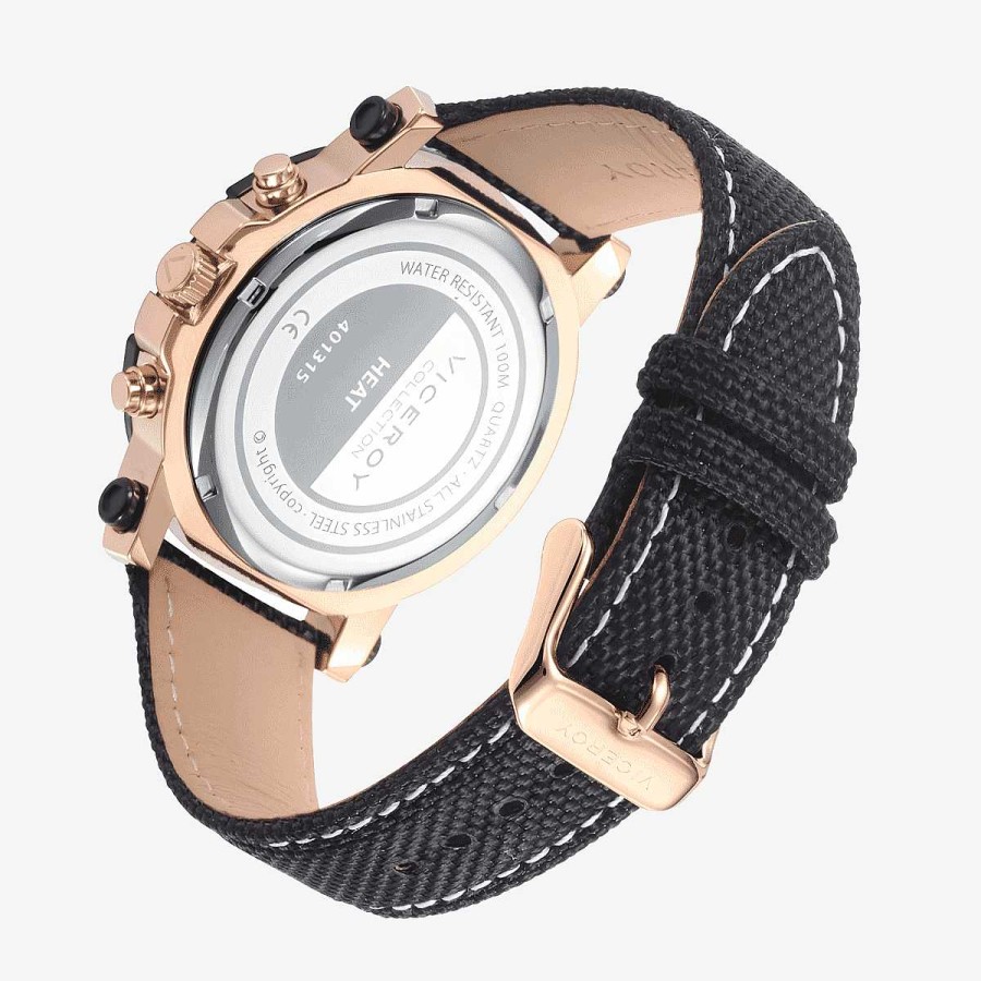 Relojes Viceroy  | Reloj Viceroy Heat, Brazalete Nylon Negro, Esfera Rosa