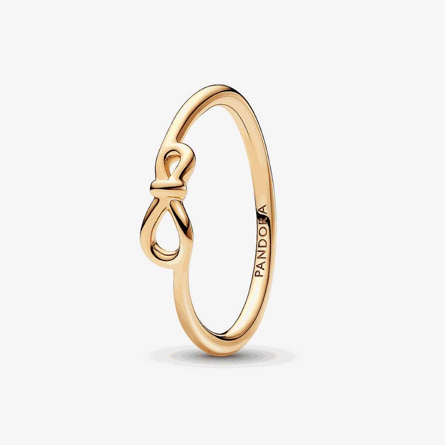 Joyer A Pandora  | Anillo Pandora Nudo Infinito Chapado En Oro