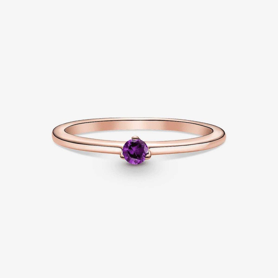 Joyer A Pandora  | Anillo Pandora Solitario Morado
