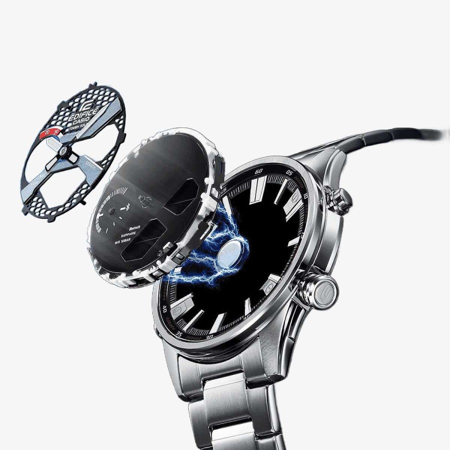 Relojes Casio  | Reloj Casio Edifice Serie Ecb-S100 Acero Plateado Esfera Azul